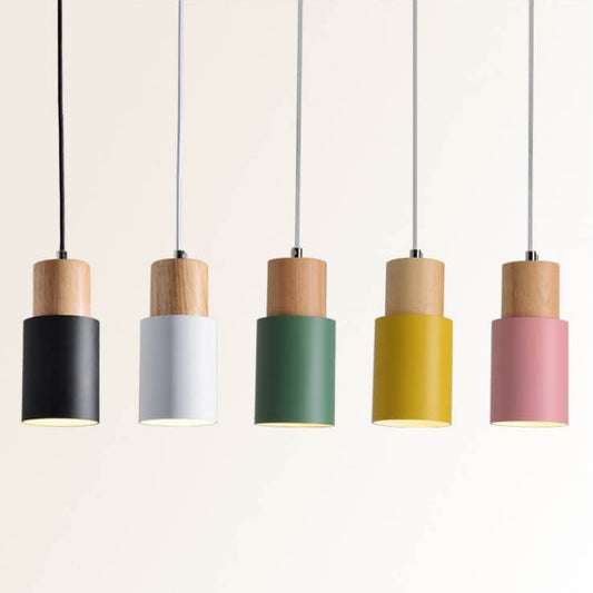 Nordic Macaron Cylinder Aluminium 1-Light Single LED Pendelleuchte