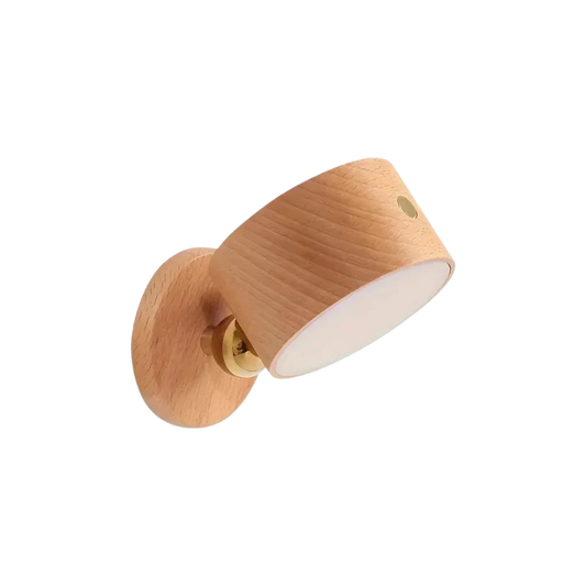 360° Verstellbare Holz-Wandleuchte