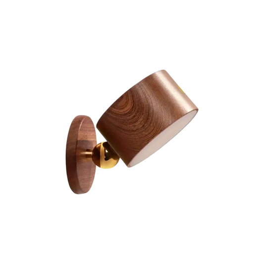 360° Verstellbare Holz-Wandleuchte