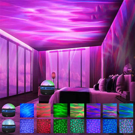 Magische Tischlampe Auroralight-Nordlicht-Projektor mit Musiksteuerung