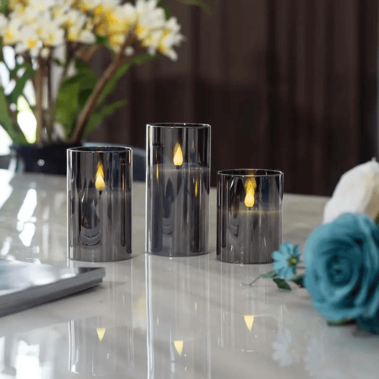 LED Kerzen Flammenlos - Cozio Design - Warmweißes Licht - Batteriebetrieben