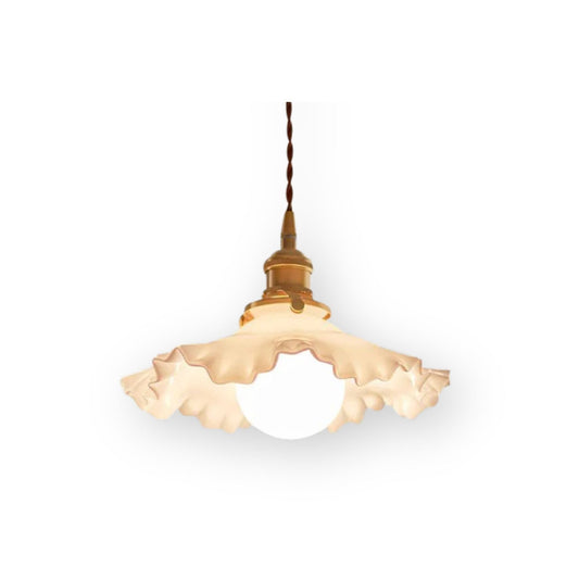 Bravesso Pendelleuchte – Glas – Weiß – Ø 30 cm – Elegantes Design