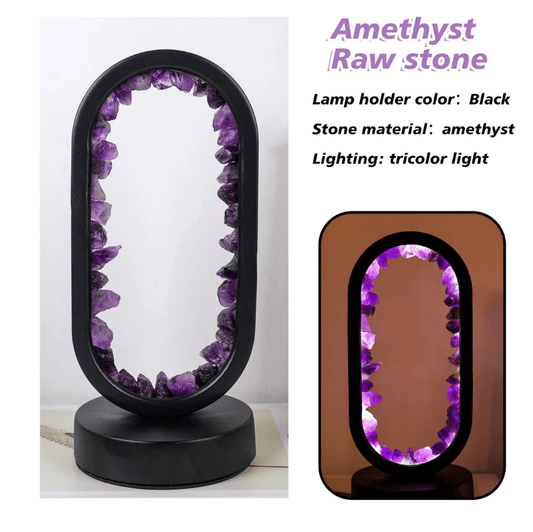 Calmstone Amethistenlampe – Natürlicher Amethyst – Lila – Kompakt – Beruhigende Atmosphäre