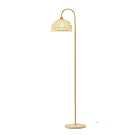 Capor Stehlampe – Rattan & Metall – Beige – 160×230 cm – Elegantes Design