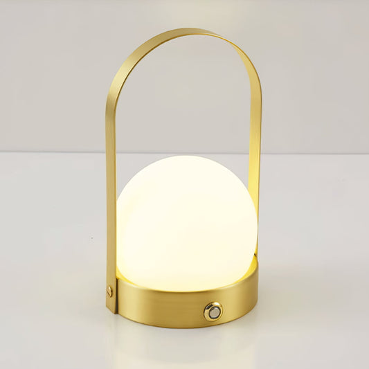 Cero Bol Tischlampe – Metall & Glas – Gold/Schwarz/Weiß – Modernes Design – Verstellbare LED-Farben