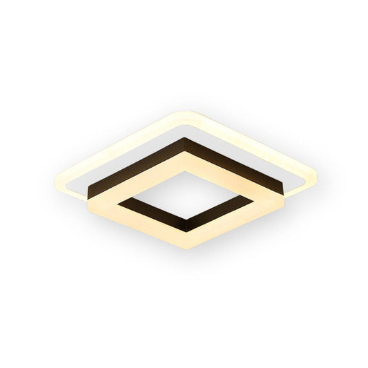 Deckenlampe – LED – Schwarz/Weiß – 24W – Modernes Design für Wohnzimmer und Flur