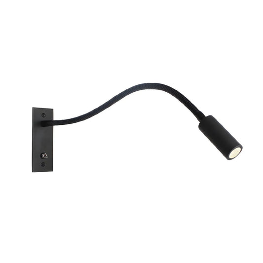 Elezor Wandlampe – Metall – Schwarz – Flexibler Arm – Moderne LED Wandleuchte für Gemütliche Akzente