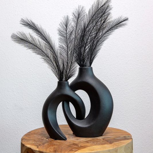 Gorah Blumenvase – Geflochten – Beige – 30 cm – Elegantes Design für Stilbewusste