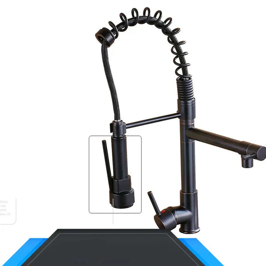 Moderne Küchenarmatur mit Ausziehfunktion und Doppelstrahl