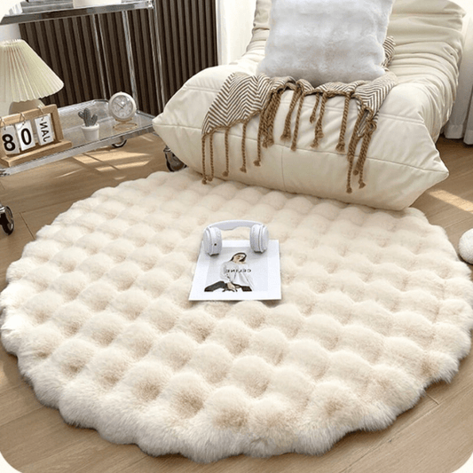 Hygge Teppich – Schurwolle – Beige – Ø 160 cm – Skandinavisches Design