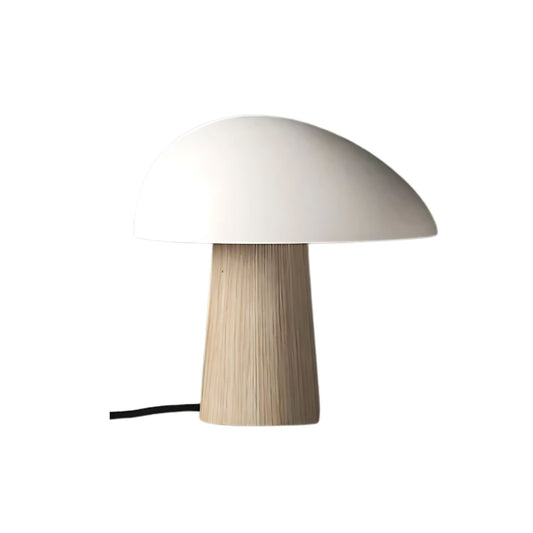 Jano Tischlampe – Holz & Metall – Natur – Ø 28 cm – Skandinavisches Design – LED Beleuchtung