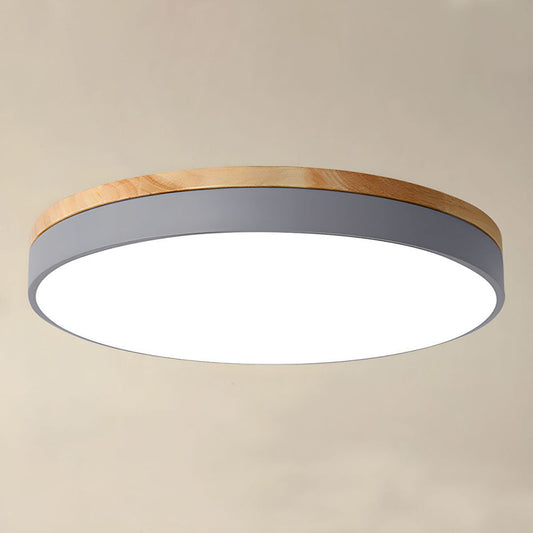 Klingelige Deckenlampe – Holz und Acryl – Grün – Ø40 cm – Moderne LED Deckenleuchte für Wohnzimmer