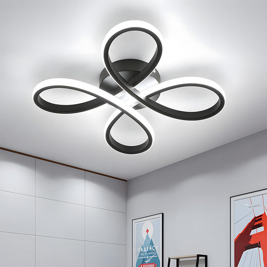 Lavodeo Deckenlampe – Metall – Weiß – Ø40 cm – Modernes Design für Wohnzimmer und Flure