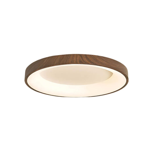 Layeno Deckenlampe – Eisen & Acryl – Holzlook – Ø 38×9 cm – Moderne LED Deckenleuchte für Wohnzimmer
