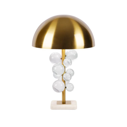 Lelobo Tischlampe – Marmor & Glas – Gold – Skulptural – Elegante Beleuchtung für Ihr Zuhause