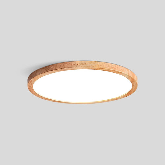 Lirinco Deckenlampe – Holzrahmen – Matt – Ø 40 cm – Modernes Design für Wohnzimmer und Schlafzimmer