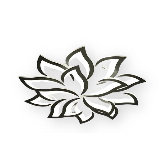 Lovela Deckenleuchte – Metall & Acryl – Weiß – Ø 55/66 cm – Elegantes Design für Wohnzimmer