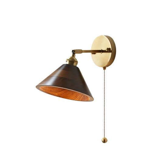 Lozon Wandlampe – Messing & Walnussholz – Rotierend – Modernes Design