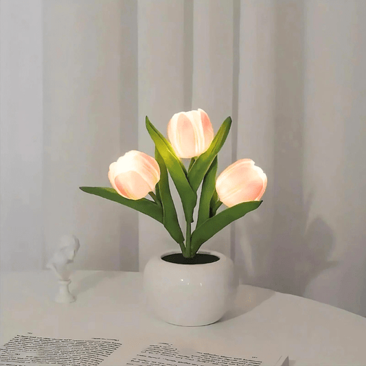 Magietulp – Künstliche Pflanze – LED – Weiß – 30 cm – Stilvolles Ambiente