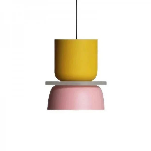 Multicolored pendant light made of aluminum and acrylic, measuring 150 cm. Ideal for modern Scandinavian-style dining areas. 14