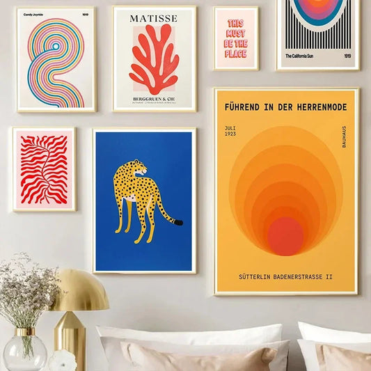 Matisse Wandbild – Leinwanddruck – Bunt – Vertikal – Abstrakte Moderne Kunst für Wohnzimmer