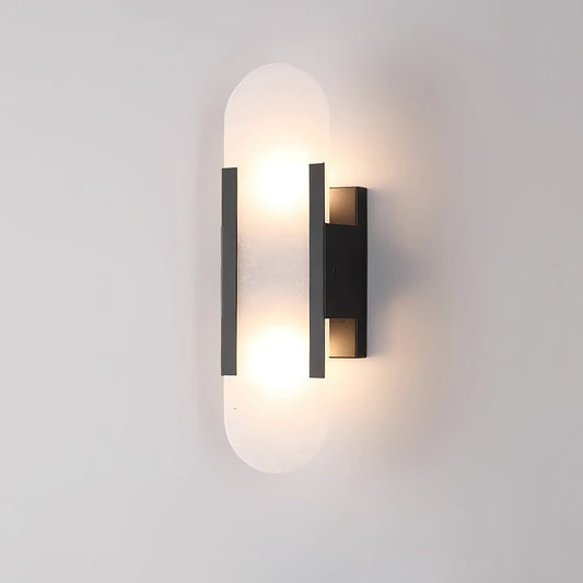 Melange Wandlampe – Alabaster & Metall – Warm – 2 Höhen – Modernes Design für Elegante Innenräume