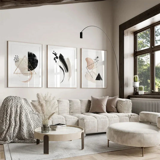 Moderne Wandkunst – Leinwanddruck – Neutral – Vertikal – Minimalistisch – Hochwertiger Druck auf Canvas