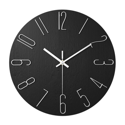 Moderne Wanduhr – Minimalistisch – Neutrale Farben – Wohnzimmer – Stilvolle Zeitmessung für Eleganz