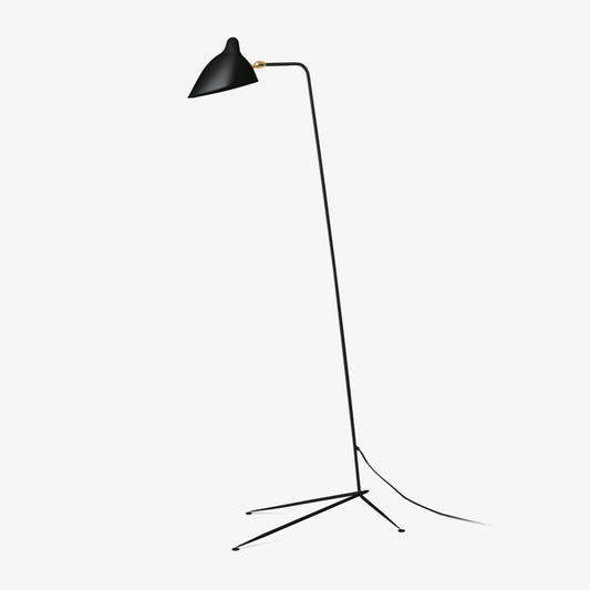Molizon Stehlampe – Metall mit Messingdetails – Weiß/Schwarz – Modernes Design – Elegante Beleuchtung für Wohnzimmer