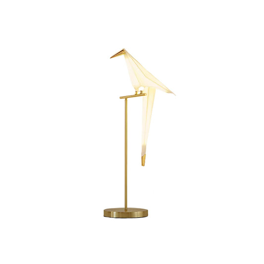Origami Tischlampe – Metallbasis – Weiß – Modern – Elegante Formensprache