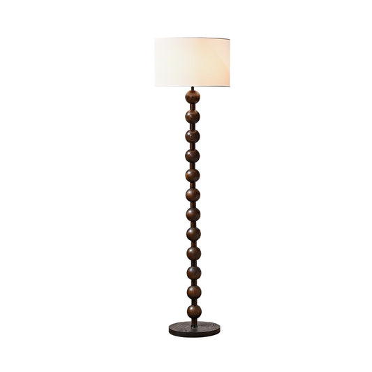 Osvira Stehlampe – Walnuss & Aschenholz – Weiß – 160 cm – Moderne LED Stehleuchte für Wohnzimmer