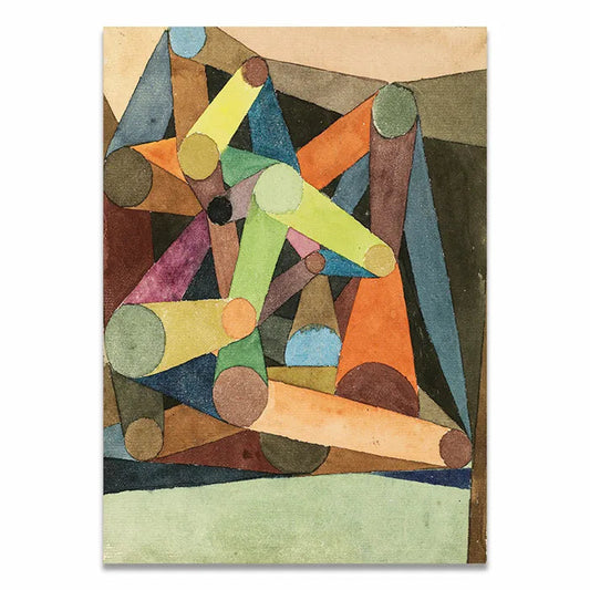 Paul Klee Wandbild – Leinwanddruck – Bunt – 60×90 cm – Abstrakte Moderne Kunst für Wohnzimmer