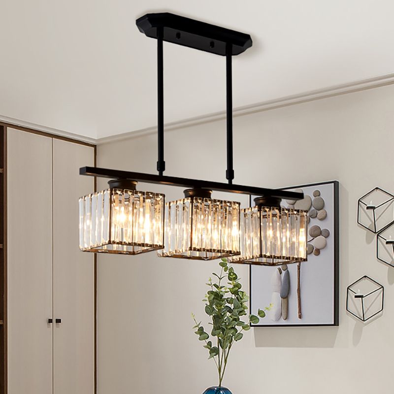 Minimalist pendant light made of glass and metal in black, measuring 35x70 cm, ideal for dining room use. 0