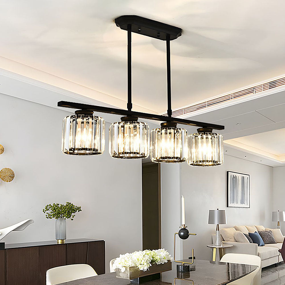 Minimalistic pendant light made of glass and metal in black, measuring 35x70 cm, perfect for dining rooms. 10