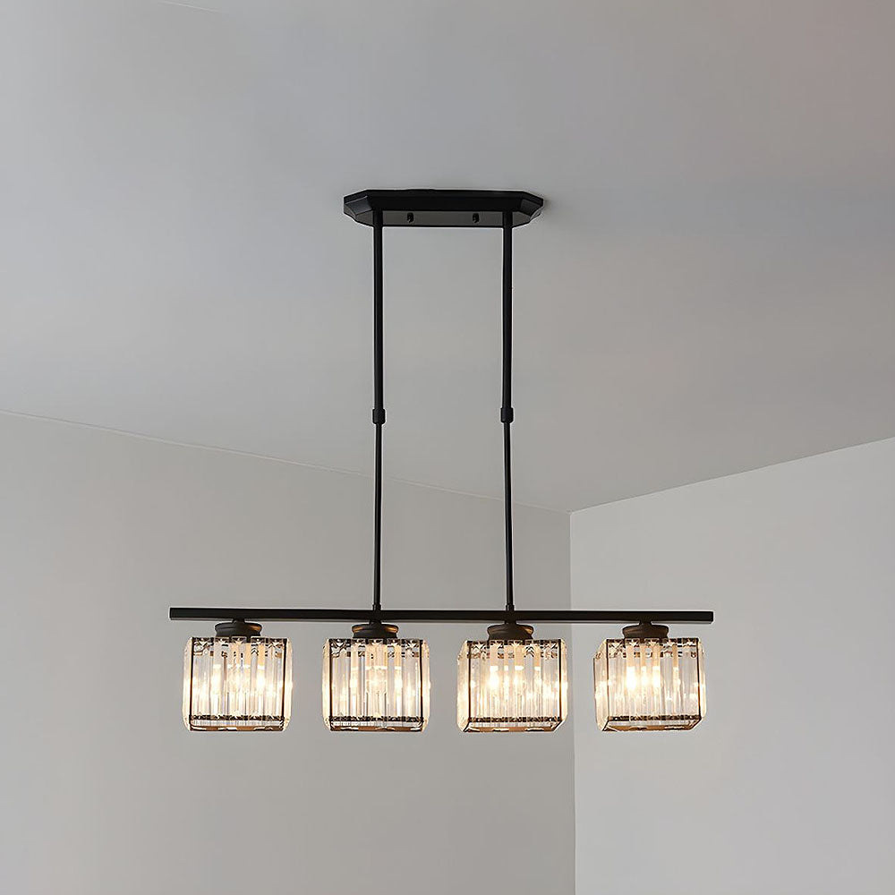 Minimalistic pendant light made of glass and metal in black, measuring 35x70 cm, ideal for dining rooms. 3