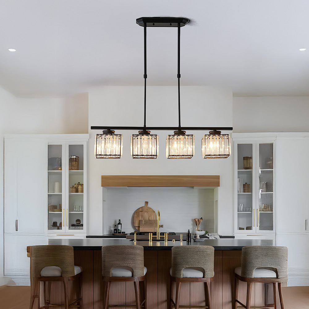 Minimalist black pendant light made of glass and metal, measuring 35x70 cm, ideal for dining room illumination. 6