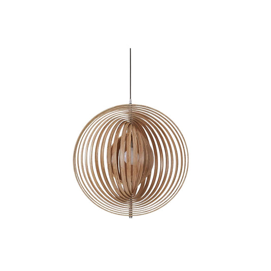 Pendelleuchte – Holz – Natur – Ø40 cm – Modern Dimmbar für Esszimmer und Wohnzimmer