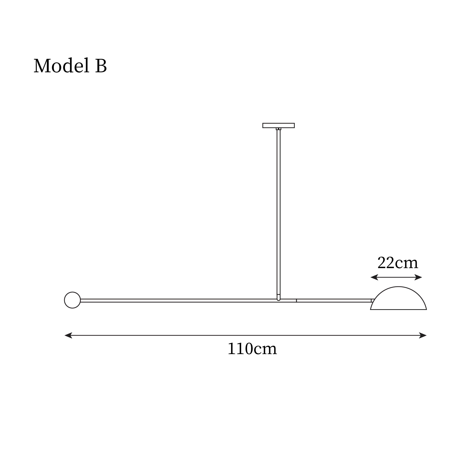 Pendelleuchte aus Holz und Metall in Schwarz und Weiß. Modernes Design, ideal für Esstisch oder Wohnzimmer, mit zwei E14 Fassungen 8