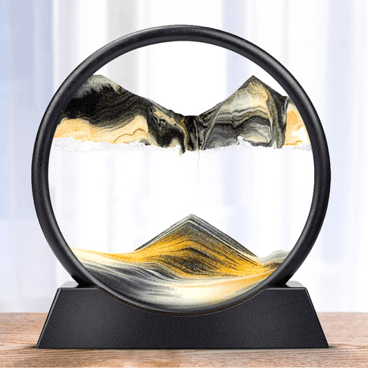 Sandkunst – Glas – Beige – 30×30 cm – Elegantes Design