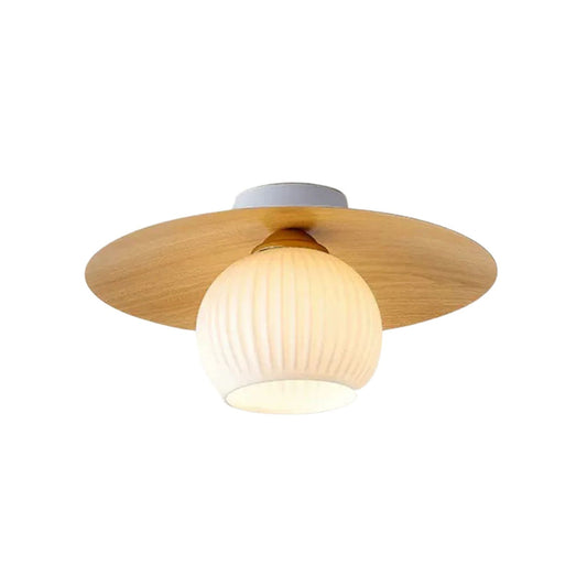 Sareno Deckenlampe – Eisenrahmen – Glas – Ø 35 cm – Modernes Design für Wohnzimmer