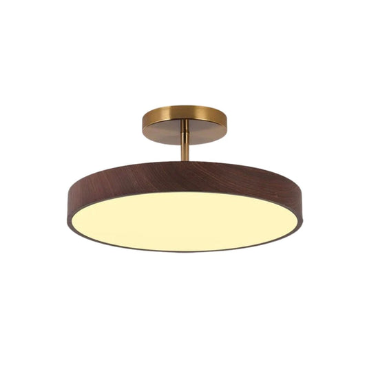 Sinton Deckenlampe – Eisen – Holzoptik/Gold – Ø40/Ø50 cm – Elegantes Design für Wohnzimmer