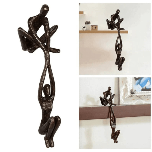 Skulptur – Hochwertige Dekoration – Neutrale Töne – 10,2×6,4×20,5 cm – Symbol der Liebe und Kraft