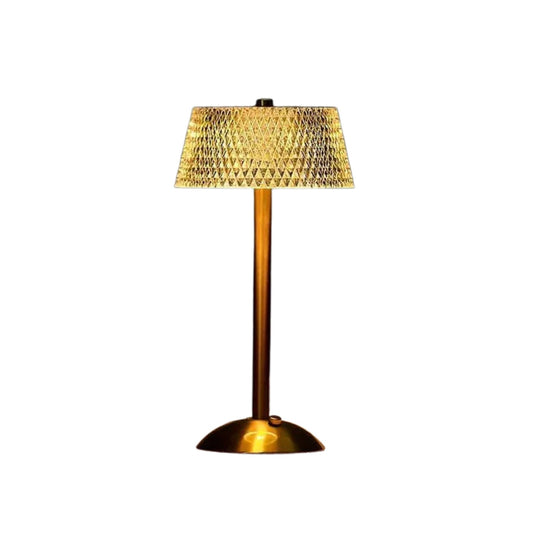 Tischlampe – Messing & Acryl – Warmes Licht – Modernes Design – Ideal für Nachttisch oder Schreibtisch