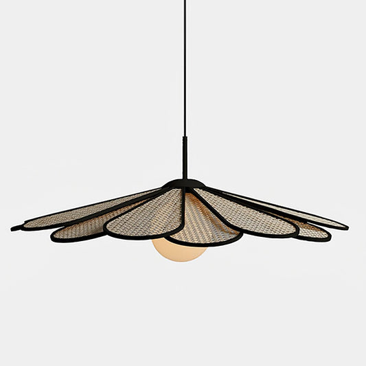 Tivorna Hängelampe – Rattan – Naturtöne –  Ø40 cm – Wabi-Sabi Stil