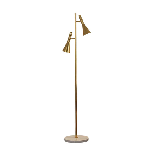 Tulzo Stehlampe – Marmor – Schwarz/Gold – Standardgröße – Elegantes Design für Wohnzimmer