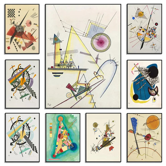 Wandbild – Leinwanddruck – Abstrakte Geometrie – Multicolor – 80×120 cm – Modernes Design für Wohnzimmer