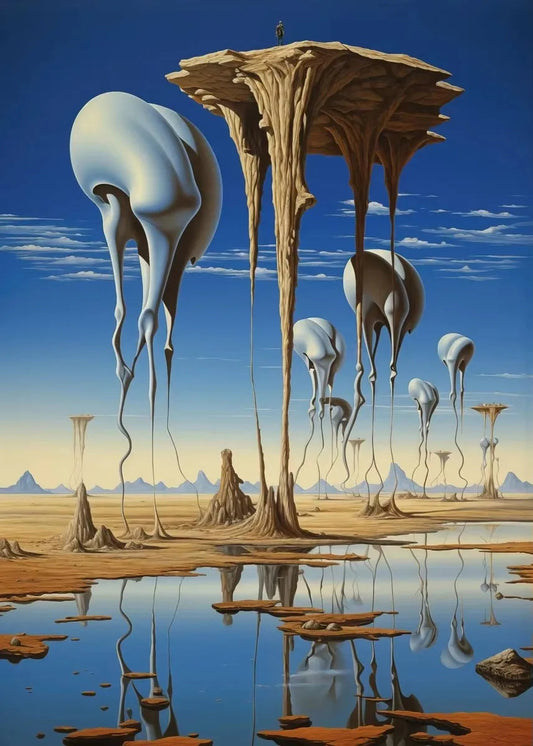 Wandkunst – Leinwanddruck – Bunt – 60×90 cm – Surrealismus für Kreative Raumgestaltung