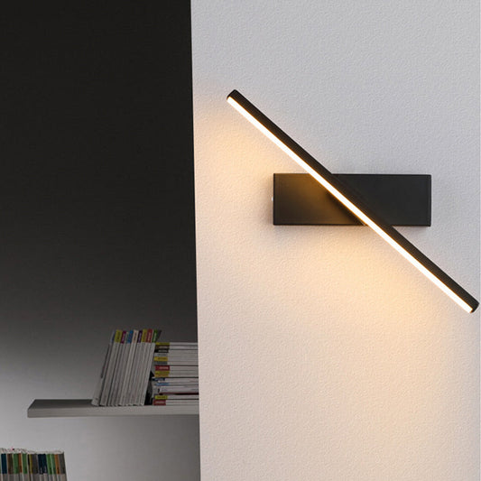 Wandlampe – LED – Schwarz – 30×5 cm – Minimalistisch und Platzsparend für Elegantes Ambiente