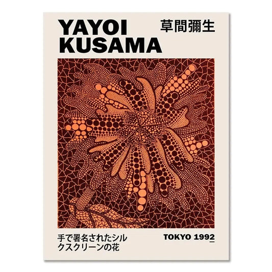 Wandposter – Leinwanddruck – Abstrakt – 50×70 cm – Modernes Design von Yayoi Kusama