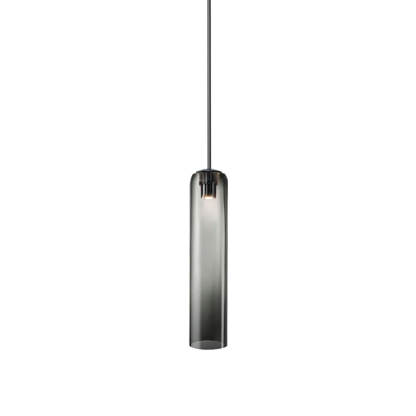 Minimalistic pendant light made of transparent glass, measuring 30 cm in diameter, ideal for dining rooms. 11